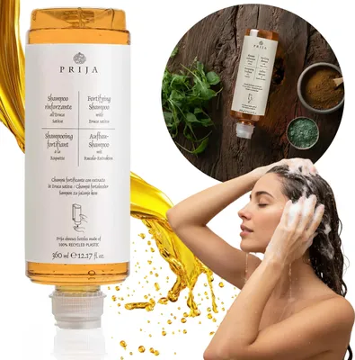 Produktbild von PRIJA Regenerierendes Haarpflegeshampoo NÄHRSTOFFREICH mit Rucola VEGAN, Nachfüllpackung für Spender 360 ml 6x360ml