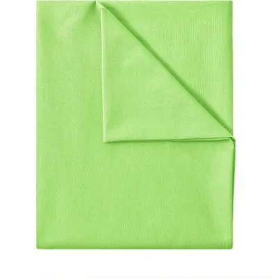 Produktbild von Bettlaken Betttuch 100% Baumwolle ohne Gummizug, 180x275 cm, Apfel grün