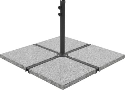 vidaXL Schirm-Gewichtsplatten 4 Stk. Quadratisch Grau Granit 100 kg