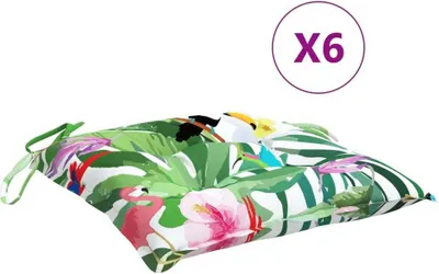 Immagine prodotto di Cuscini per Sedia 6 pz Multicolori 50x50x7 cm in Tessuto Oxford