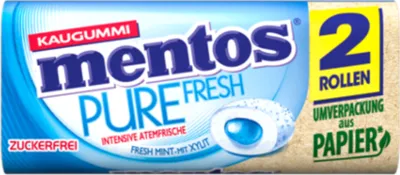 Produktbild von mentos Pure Fresh Duo Mint zuckerfrei mit flüssigem Kern 31g