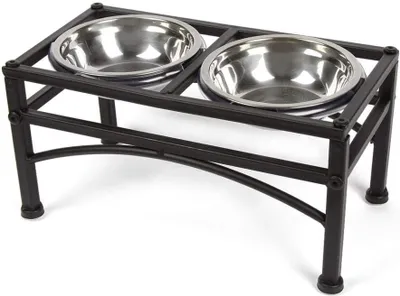Produktbild von Hundenapf Doppel Futternapf (S 30*16*15 cm) Hund Katze Fressnapf Futterstation Napf mit Ständer für Hund Katze Haustier Napfständer