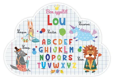 Platzset Wolken-Design, Tiermotive, 29x41 cm, beidseitig