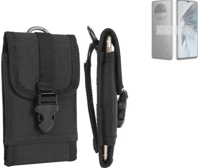 Produktbild von K-S-Trade Holster Handy Hülle kompatibel mit ZTE Extress 50 Holster Handytasche Gürtel Tasche Schutz Hülle Robust Outdoor schwarz