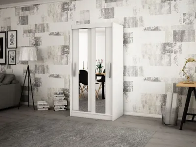 Image de MINIO Armoire 100 cm POLE blanc mat