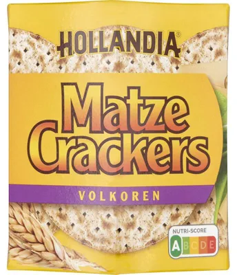Produktbild von Hollandia Matzecrackers Vollkorn 100g – Knusprige, ballaststoffreiche Snacks