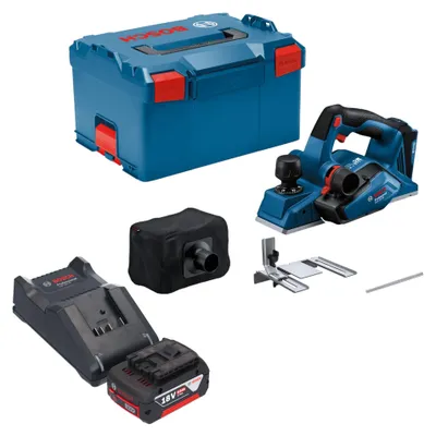 Produktbild von Bosch GHO 18V-26 Professional Akku Hobel 18 V 2,6 mm Brushless + 1x Akku 5,0 Ah + Ladegerät + L-Boxx