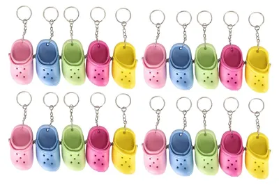 Image de Lot de 20 porte-clés souples en forme de chaussure