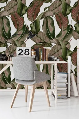 Produktbild von Coloray Fototapete 104x70 cm Latextapete Magicstick - Botanische große Blätter Herbst