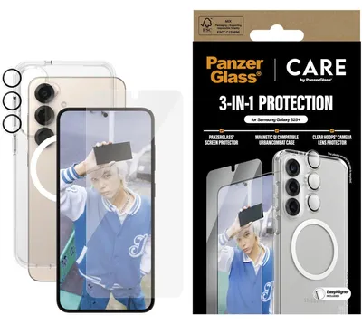 Image de Zestaw Ochronny Care By Panzerglass Flagship 3W1 Etui+Szkło+Lens Do Samsung Galaxy S25+