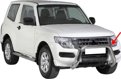 Image de Pare-buffle Avant pour Mitsubishi Pajero 2015-2021 76 mm en Acier Gris