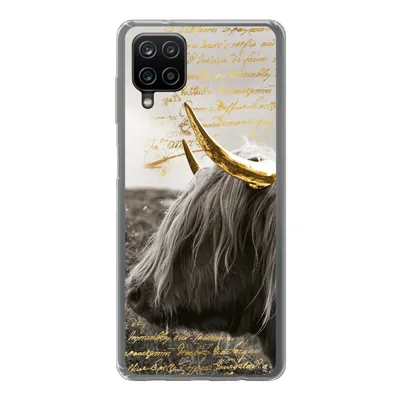 Produktbild von MuchoWow® Handyhülle Schutzhülle Hülle für Samsung Galaxy A12 Schottischer Highlander - Gold - Hoorn Silikon Softcase Handy Hülle - Bild