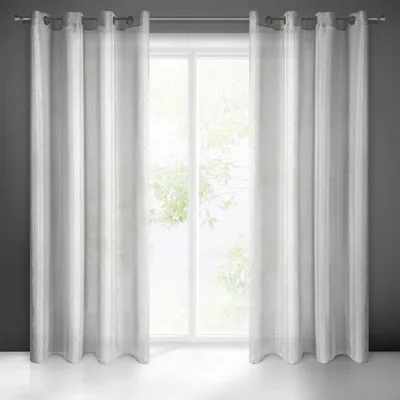 Produktbild von Gardine ELICIA silber 140x250 cm  Ösen Ösenvorhang