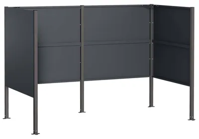 Imagen del producto de Pantalla para contenedor de basura 167 x 85 x 113 cm Acero