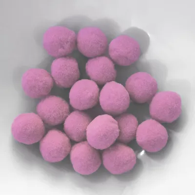 Zdjęcie produktu dla PomPon / waciki - 25 mm / zestaw 20 sztuk - różowy