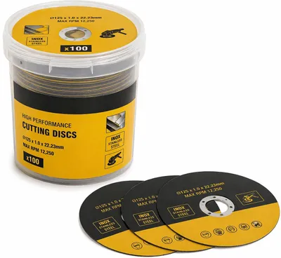Produktbild von Dewalt High Performance Trennscheiben DT20540, Ø 125 mm, 100 Stück – Präzise Schnitte für Metall und Inox