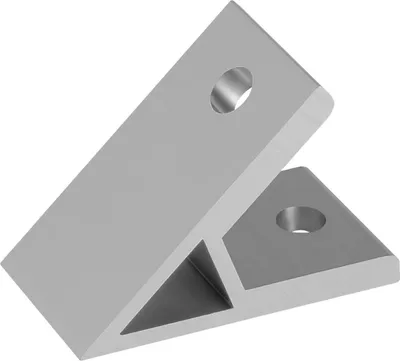 Produktbild von S-POLYTEC 45° Grad Winkel, Befestigungswinkel, Winkelverbinder für Konstruktionsprofile (4, für 40x40 Profil)
