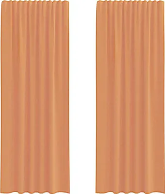 Zdjęcie produktu dla Zasłony woalowe z pętelkami 2 szt. Terakota 140x260 cm