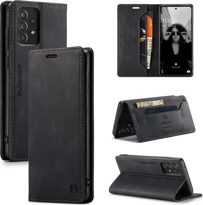 Image de Samsung Galaxy A52 5G Case, RetroPolyuréthaneLeather Case, Stand and Protective Case for Samsung Galaxy A52 5G black
