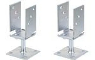 Obrázek produktu pro Alberts 8 x U-Pfostenträger, Breite 71 - 131 mm, Höhe 110 mm, galvanisch verzinkt, dickschichtpassiviert, zum Aufschrauben