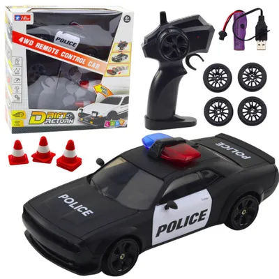 Produktbild von Lean Drift Sportwagen Wechselbare Räder Fernsteuerung Rc 4Wd Polizei