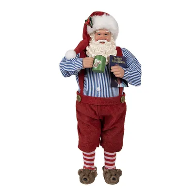 Zdjęcie produktu dla Figurka Clayre & Eef Father Christmas 28 cm czerwony plastik