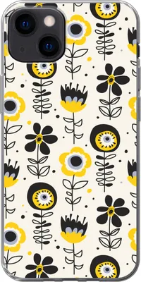 Produktbild von MuchoWow® Handyhülle Schutzhülle Hülle für Telefoonhoesje iPhone 13 Mädchen - Blumen - Muster - Mädchen - Kinder - Kinder Silikon Softcase Handy Hülle - Karteninhaber