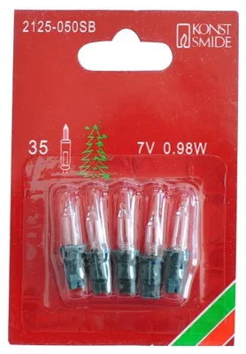 Ersatzlampen für Mini-Lichtketten, 7 V, 0,98 W, 5 Stück, grün