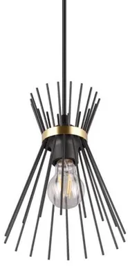 Immagine prodotto di Lampada a sospensione ROD nero-oro 1xE27x40W in metallo, dimensioni: 150x20x20 cm, IP20, RL