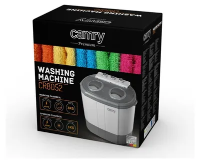 Produktbild von Camry Premium CR 8052 Waschmaschine Toplader 3 kg Grau  Weiß