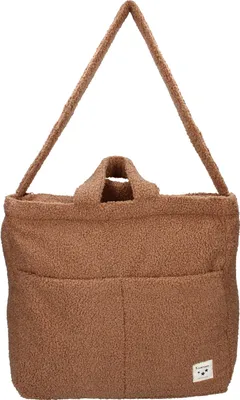 Produktbild von Kidzroom Wickeltasche aus Teddy-Stoff – Weich, praktisch & stilvoll Braun