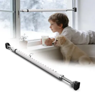 Zdjęcie produktu dla Barierka do drzwi, teleskopowa, 70-116 cm, biała