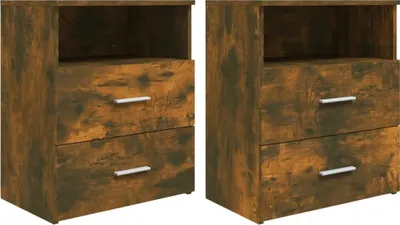 Obrázok produktu pre vidaXL Nočné stolíky 2 ks. Údený dub 50x32x60 cm