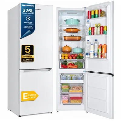 Productafbeelding van Heinner HCNF-HM326E++ Koel-vriescombinatie 326 L, No Frost, Elektronische Bediening, Wit