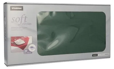 Produktbild von Mitteldecken, stoffähnlich, Vlies "soft selection" 80 cm x 80 cm dunkelgrün