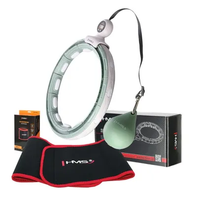 Image de HMS HHM15 hula hoop massage set with weights, magnets and counter and slimming belt BR163 green