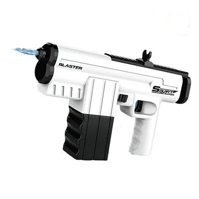 Imagen del producto de Pistola de agua eléctrica, juguete de verano para exteriores, pistola de agua eléctrica grande, juguete de agua para niños, color blanco