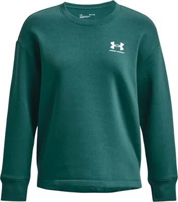 Produktbild von UNDER ARMOUR Rival Fleece Oversize Crew Sweatshirt Damen 722 - coastal teal/white XL