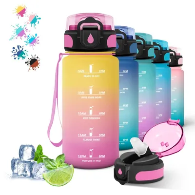 Obrázok produktu pre 500 ml motivačná fľaša na pitie so slamkou