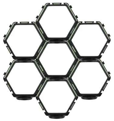 7er Set Display-Regale für POP-Figuren, Wandmontage, schwarz
