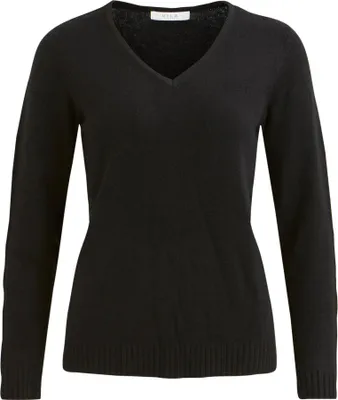 Produktbild von VILA Dünner Strickpullover Knitted Basic Stretch Sweater Langarm V-Neck VIRIL Größe: S