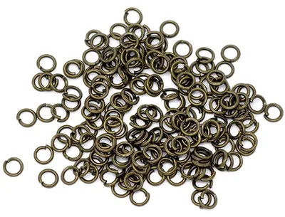 1500 Verbindungsringe, Biegeringe, Binderinge 4 mm antikbronze