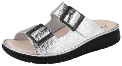 Produktbild von FINN COMFORT FINNCO Cayman Soft Damen Pantolette silber Glattleder - Größe: 37