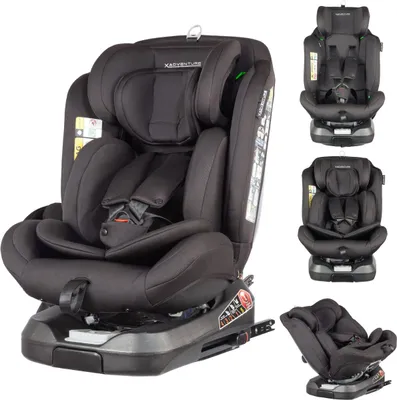 Produktbild von X Adventure Supreme Kindersitz i-Size Gruppe 0/1/2/3 Schwarz – 360° drehbarer Autositz 40–150 cm, ISOFIX und Top Tether, von Geburt bis ca. 12 Jahre
