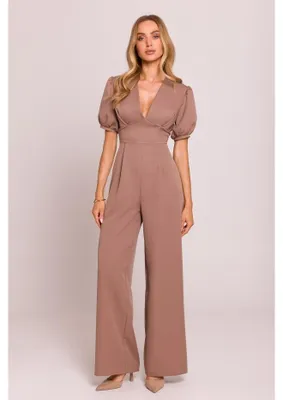 Imagen del producto de Mono para mujer "Pllumi M852" de la marca "Made of Emotion", color marrón (moca), talla XXL