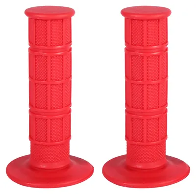 Zdjęcie produktu dla Silikonowe, miękkie uchwyty na kierownicę o średnicy 22 mm (7/8") do motocykli terenowych i motocykli wyścigowych, kolor czerwony