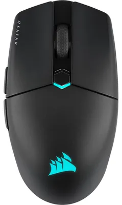 Zdjęcie produktu dla Corsair KATAR ELITE Wireless, Po prawej stronie, Optyczny, RF Wireless + Bluetooth + USB Type-A, 26000 DPI, Czarny
