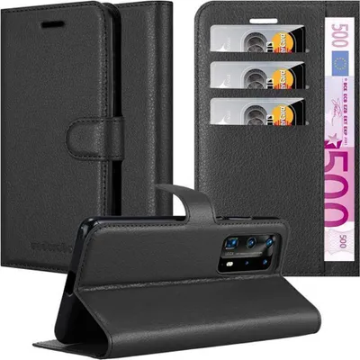 Obrázek produktu pro Cadorabo Case for Huawei P40 PRO / P40 PRO+ Protective Case in Black Pouzdro na mobilní telefon s magnetickým zavíráním