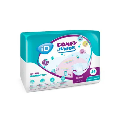 Immagine prodotto di ID Comfy Junior Slip XS Circonferenza 40-70 cm 14 pz