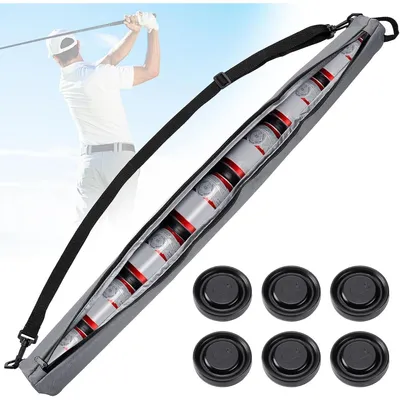 Produktbild von INF Golf Kühltasche Röhre 7 Dosen 900D Oxford und PEVA für Golf Picknick Grau